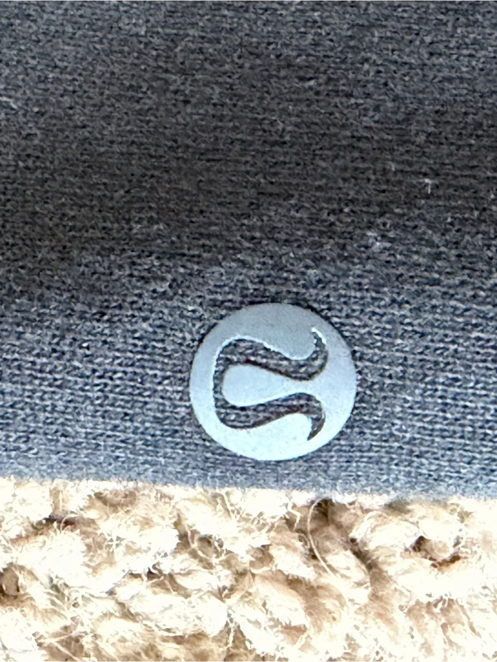 lululemon athletica Black Jogger Sweatpants with Blue Badge